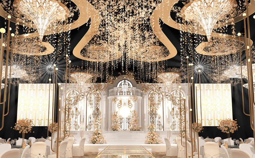 永仁花木兰喜事汇金色大厅效果展示